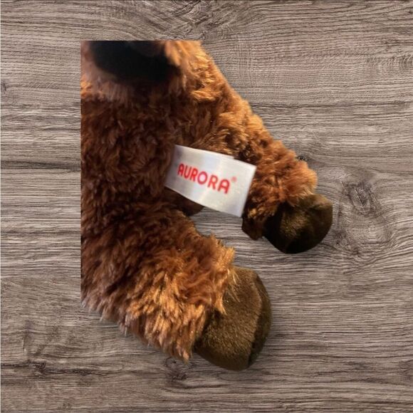 NEW Aurora Kids World Laying Moose Plush Stuffed Animal Toy Brown Tan Antlers - Picture 15 of 16